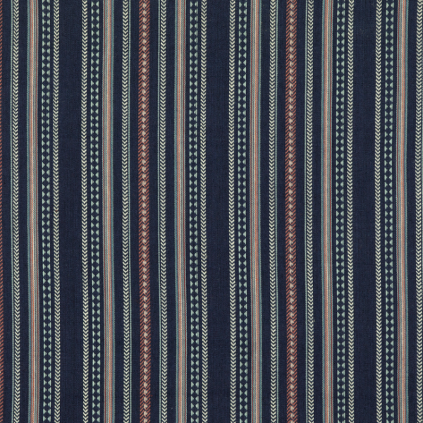 MULBERRY MULBERRY STRIPES II RACING STRIPE - INDIGO upholstery fabric swatch for sample-first furniture planning