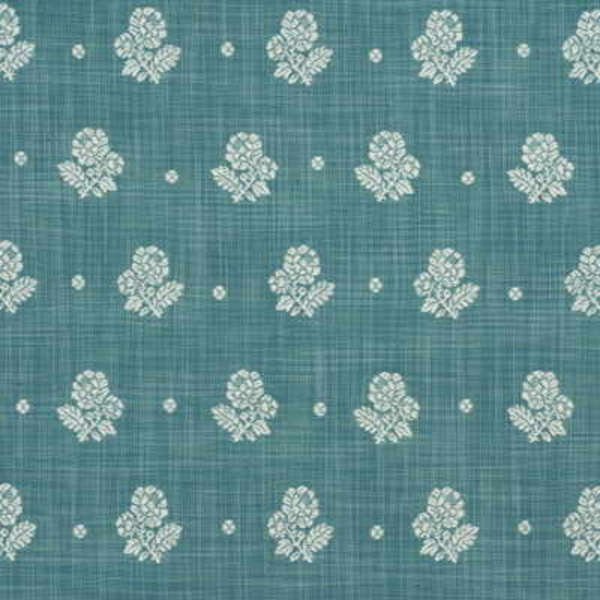 MULBERRY PROVENCE FLOWER - BLUE upholstery fabric swatch for sample-first furniture planning