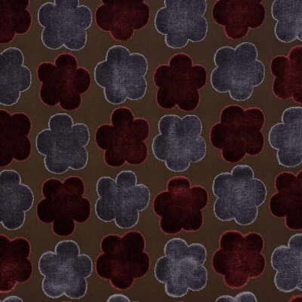 Mulberry ASTER VELVET - RD/MAUV upholstery fabric swatch for sample-first furniture planning