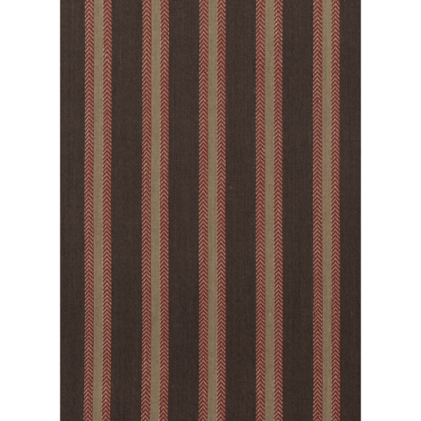 Mulberry CHESTER STRIPE - WOODSMOKE/RUSSET upholstery fabric swatch for sample-first furniture planning
