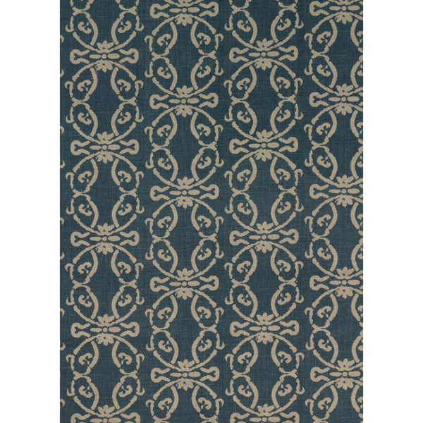 THREADS VARIATION KARA - INDIGO upholstery fabric swatch for sample-first furniture planning
