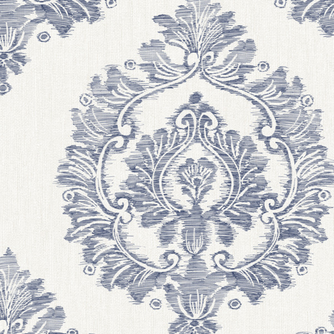 WINFIELD THYBONY BARCLAY BUTERA BARCLAY LIVING IN STYLE DAMASCUS - INDIGO WBP10502.WT.0