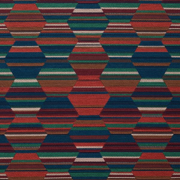 United Fabrics Parade 66 Pinwheel upholstery fabric swatch for sample-first furniture planning