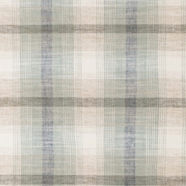 United Fabrics Prairie Plaid 42 Meadow upholstery fabric swatch for sample-first furniture planning