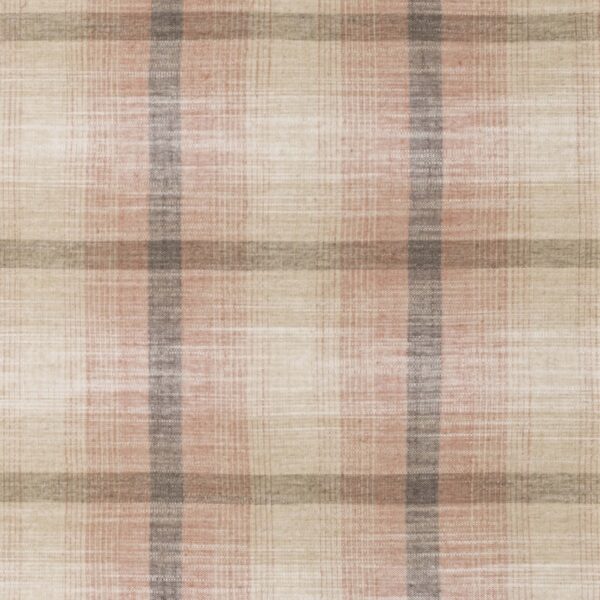 United Fabrics Prairie Plaid 51 Pink Sands upholstery fabric swatch for sample-first furniture planning