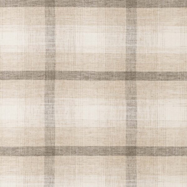 United Fabrics Prairie Plaid 62 Stoneware upholstery fabric swatch for sample-first furniture planning