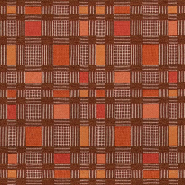United Fabrics Rubix 66 Spicy Melon upholstery fabric swatch for sample-first furniture planning