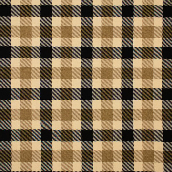 Greenhouse Fabrics F6158 Black/Tan upholstery fabric swatch for sample-first furniture planning