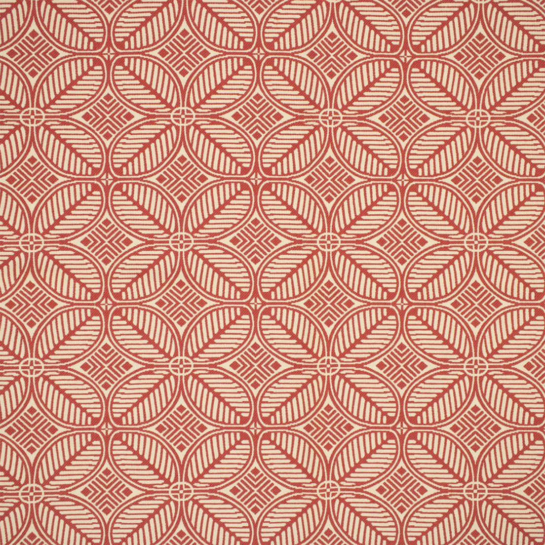 Greenhouse Fabrics F6272 Rhubarb white outdoor fabric swatch