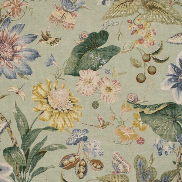 Greenhouse Fabrics S7153 Seafoam upholstery fabric swatch for sample-first furniture planning