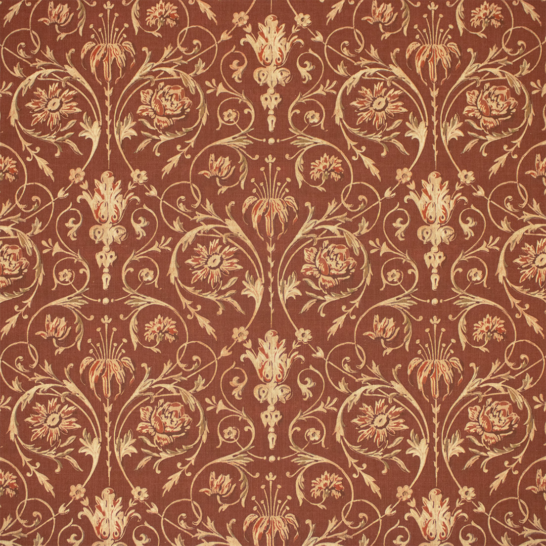 Greenhouse Fabrics S7214 Vintage red multipurpose fabric swatch