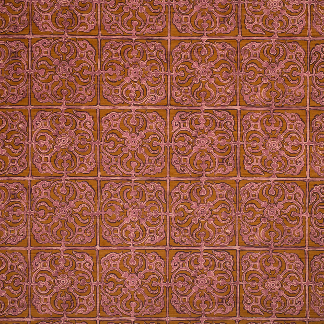 Greenhouse Fabrics S7267 Mosto Cotto pink upholstery fabric swatch