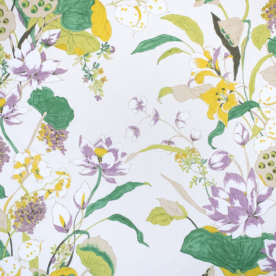 Greenhouse Fabrics S7280 Lilac yellow multipurpose fabric swatch