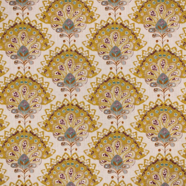 Greenhouse Fabrics S7291 Saffron upholstery fabric swatch for sample-first furniture planning