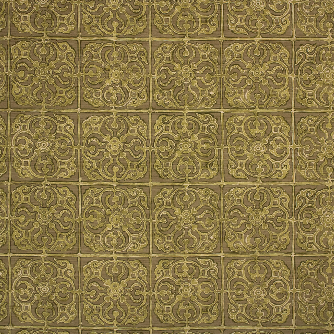 Greenhouse Fabrics S7296 Lichen Like white upholstery fabric swatch