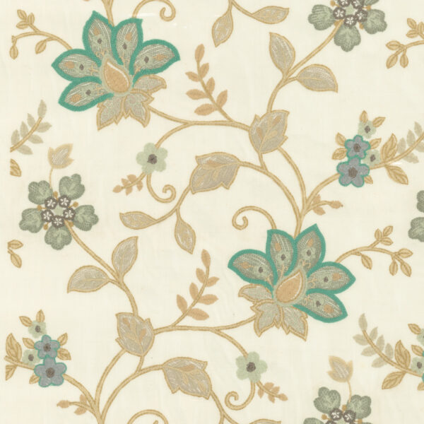 Greenhouse Fabrics S7964 Turquoise upholstery fabric swatch for sample-first furniture planning