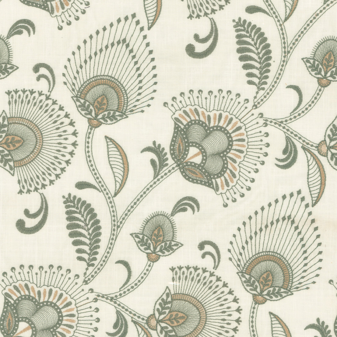 Greenhouse Fabrics S7966 Spa white window fabric swatch