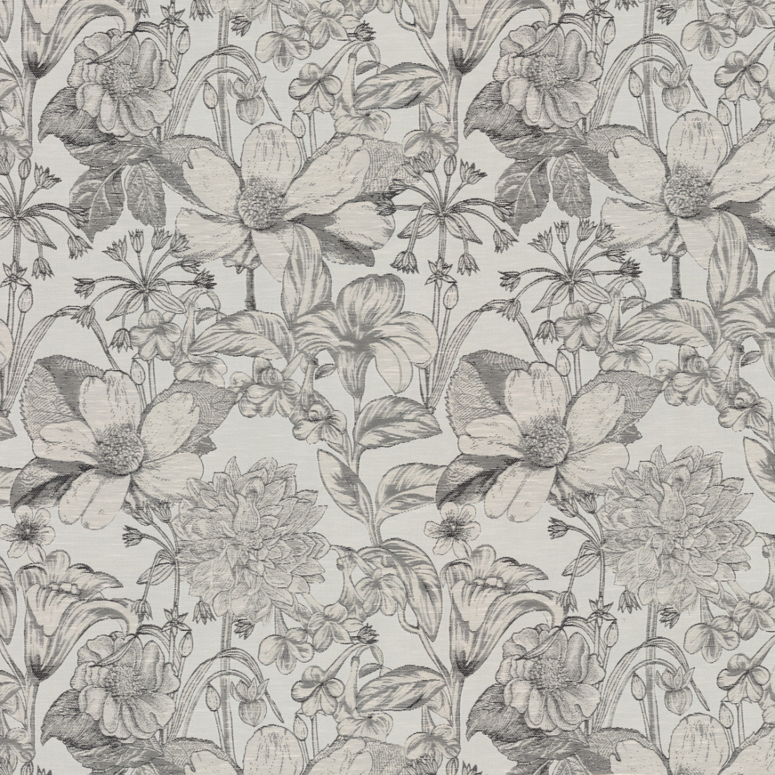 Greenhouse Fabrics S8012 Ebony white multipurpose fabric swatch