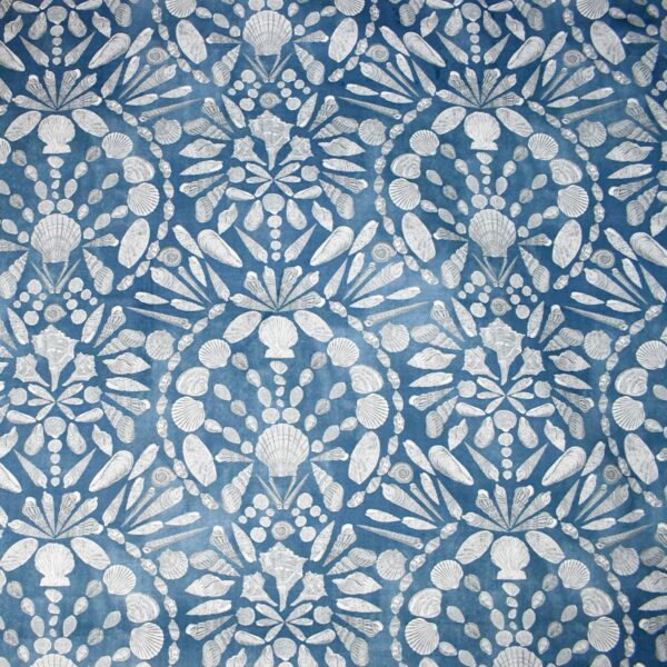 Greenhouse Fabrics S5074 Blue Silver upholstery fabric swatch for sample-first furniture planning