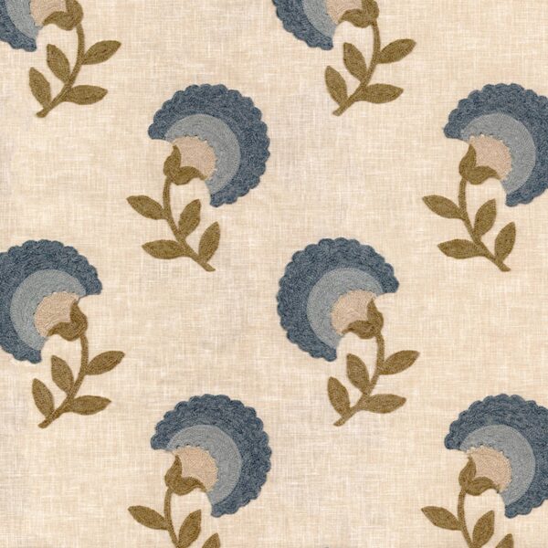 Greenhouse Fabrics S6898 Prussian upholstery fabric swatch for sample-first furniture planning