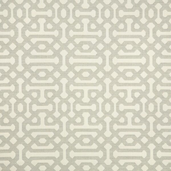 United Fabrics FRETWORK Pewter 45991-0002 upholstery fabric swatch for sample-first furniture planning