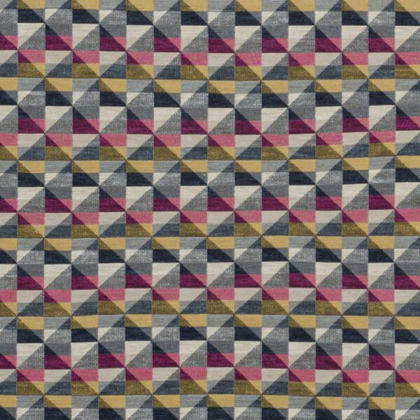 United Fabrics TETRIS 13 Berry Punch upholstery fabric swatch for sample-first furniture planning